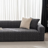 3D Jacquard Geometric Sofa Cover, High Stretch Soft Polar Fleece Slipcover for Couch