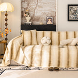 Faux Fur Sofa Cover Washable Furniture Protector for Sectional Warm & Fuzzy Slipcover