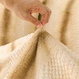 Faux Fur Sofa Cover Washable Furniture Protector for Sectional Warm & Fuzzy Slipcover