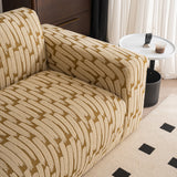 Plush Fleece Stretch Sofa Cover, Super Soft Textured Geometric Couch Slipcover