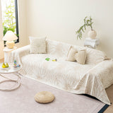 Cooling Botanical Jacquard Couch Cover Decorative Furniture Cover for Loveseat & Sofas