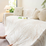 Cooling Botanical Jacquard Couch Cover Decorative Furniture Cover for Loveseat & Sofas