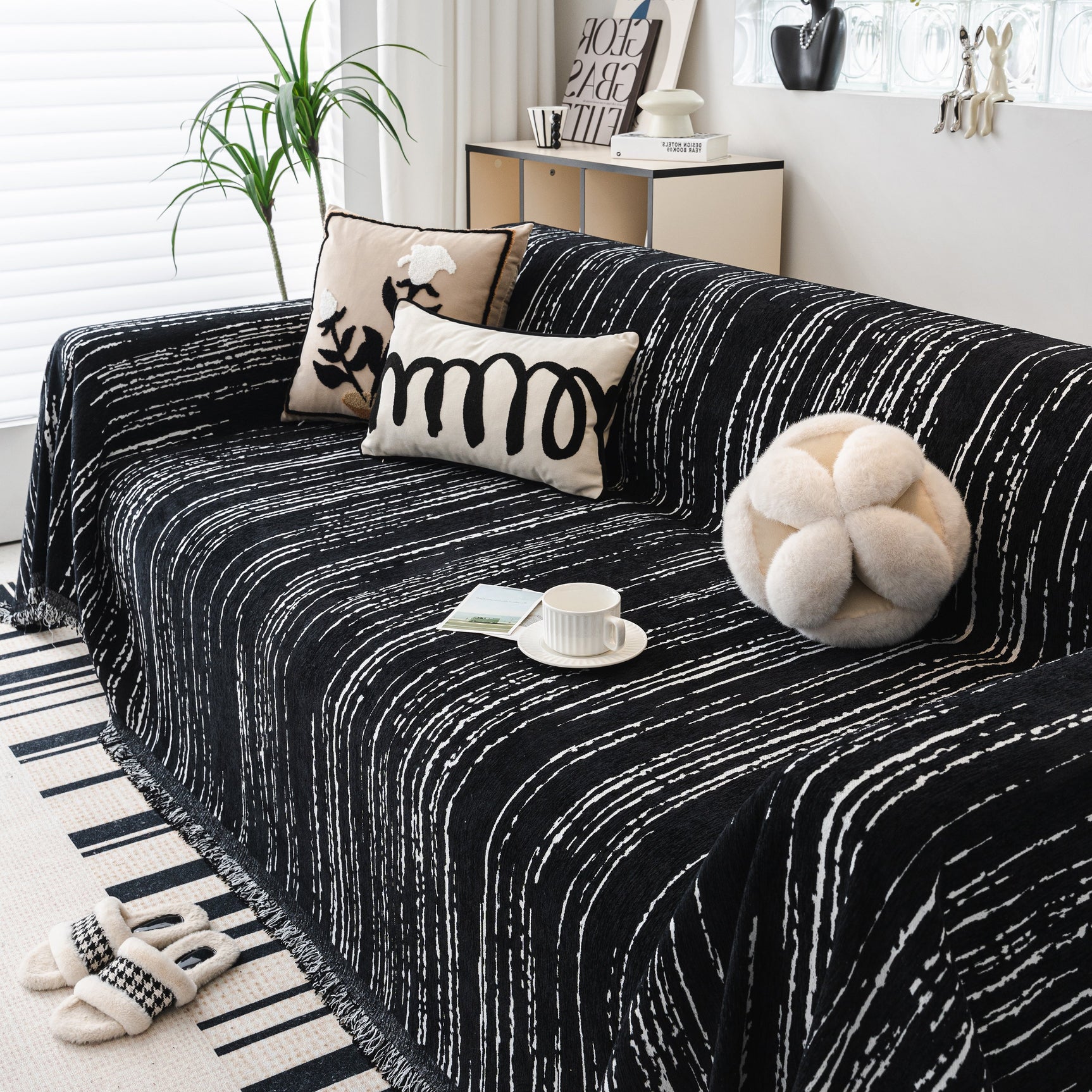 Slip Covers for Sofas, Sofa Throw Cover Soft Chenille Sofa Bed Cover, L Shaped Sectional Couch Covers