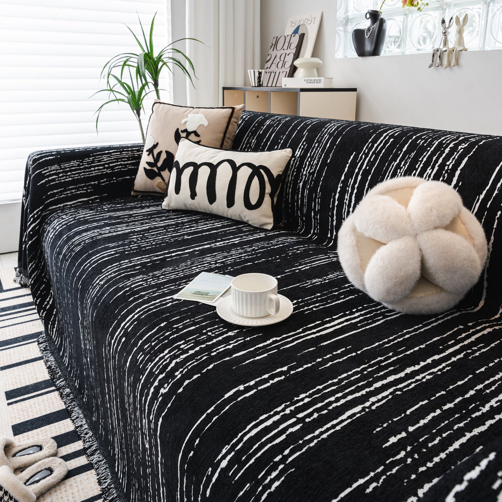 Slip Covers for Sofas, Sofa Throw Cover Soft Chenille Sofa Bed Cover, L Shaped Sectional Couch Covers