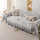 French Chic Style Ruffle Rose Cover Throw for Sofas, Decorative Sectional Covers
