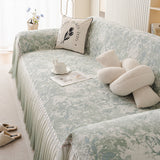 French Chic Style Ruffle Rose Cover Throw for Sofas, Decorative Sectional Covers