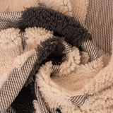 Bohemian Tufted Sofa Cover, Soft Sherpa Fleece Throw Blanket with 3D Aztec Geometric