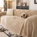 Plush Fleece Washable Sofa Throw Blanket, Soft & Cozy Furniture Protector for Couch