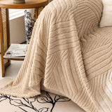 Plush Fleece Washable Sofa Throw Blanket, Soft & Cozy Furniture Protector for Couch