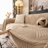 Plush Fleece Washable Sofa Throw Blanket, Soft & Cozy Furniture Protector for Couch