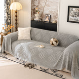 Plush Fleece Washable Sofa Throw Blanket, Soft & Cozy Furniture Protector for Couch
