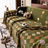 Boho Geometric Sofa Slipcovers Chenille Scratch Resistant Couch Protective Covers