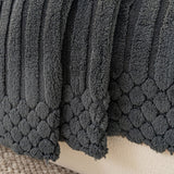 Boho 3D Geometric Throw Blanket for Couch, Luxurious Velvety Plush Fleece Sofa Cover