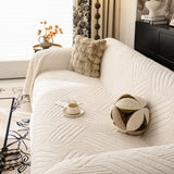Plush Fleece Washable Sofa Throw Blanket, Soft & Cozy Furniture Protector for Couch