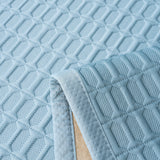 Geometric Textured Couch Slipcover Protector Non-Slip Ice Silk Sofa Cover for Couch
