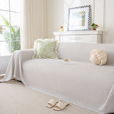 3D Bubble Textured Furniture Protector Throw Cover, Cooling Soft Woven Couch Cover