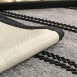 Non-Slip Sofa Cover with Thick Chenille Texture Woven Stripe Couch Protector Throw