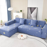 Boho Printed Sofa Slipcover, Stretch Furniture Protector for Sectional L-Shaped Sofa