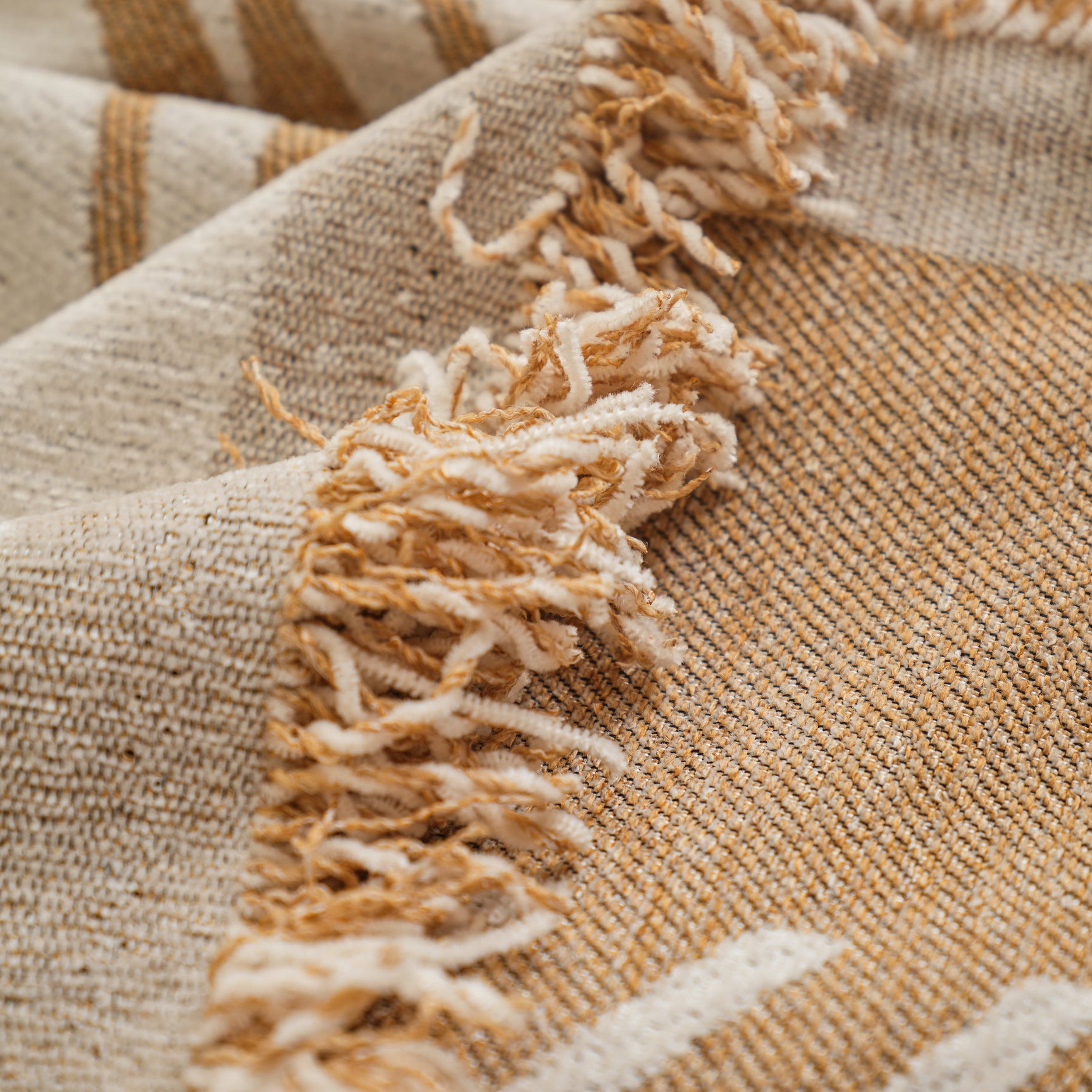 Chenille Striped Sofa Throw Blanket, Furniture Throw Covers Living Room Couch Cover