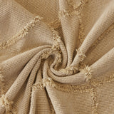 Soft Chenille Sofa Throw Cover, Raised Geometric Texture Furniture Protector Blanket