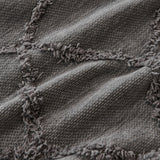 Soft Chenille Sofa Throw Cover, Raised Geometric Texture Furniture Protector Blanket