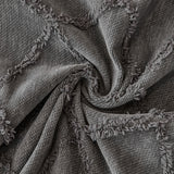 Soft Chenille Sofa Throw Cover, Raised Geometric Texture Furniture Protector Blanket