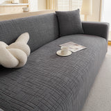 Embossed Lines Couch Covers Stretchable Non-Slip & Washable Sofa Slipcovers