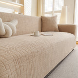 Embossed Lines Couch Covers Stretchable Non-Slip & Washable Sofa Slipcovers
