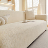 Embossed Lines Couch Covers Stretchable Non-Slip & Washable Sofa Slipcovers