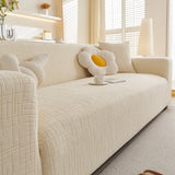 Embossed Lines Couch Covers Stretchable Non-Slip & Washable Sofa Slipcovers