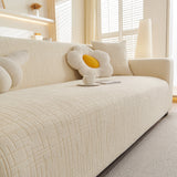 Embossed Lines Couch Covers Stretchable Non-Slip & Washable Sofa Slipcovers