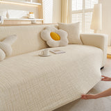 Embossed Lines Couch Covers Stretchable Non-Slip & Washable Sofa Slipcovers