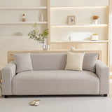 Embossed Lines Couch Covers Stretchable Non-Slip & Washable Sofa Slipcovers