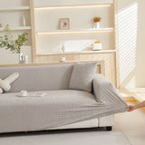 Embossed Lines Couch Covers Stretchable Non-Slip & Washable Sofa Slipcovers