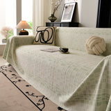 Sofa Cover Throw with Subtle Textured Stripes Lightweight Smooth Couch Slipcover