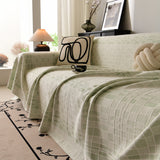 Sofa Cover Throw with Subtle Textured Stripes Lightweight Smooth Couch Slipcover