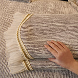 French Vintage Style Couch Cover with Skirt,  Non-Slip Sectional Furniture Covers