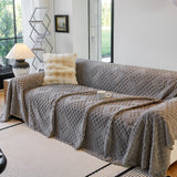 Thickened 3D Plush Premium Living Spaces Couch Covers Soft and Warm Couch Protector Blanket