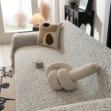 Textured Woven Furniture Protector for Couch, Rustic Farmhouse Sofa Throw Blanket