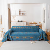 Bohemian Geometric Sofa Throw Cover, Cozy & Protective Ethnic-Inspired Couch Cover