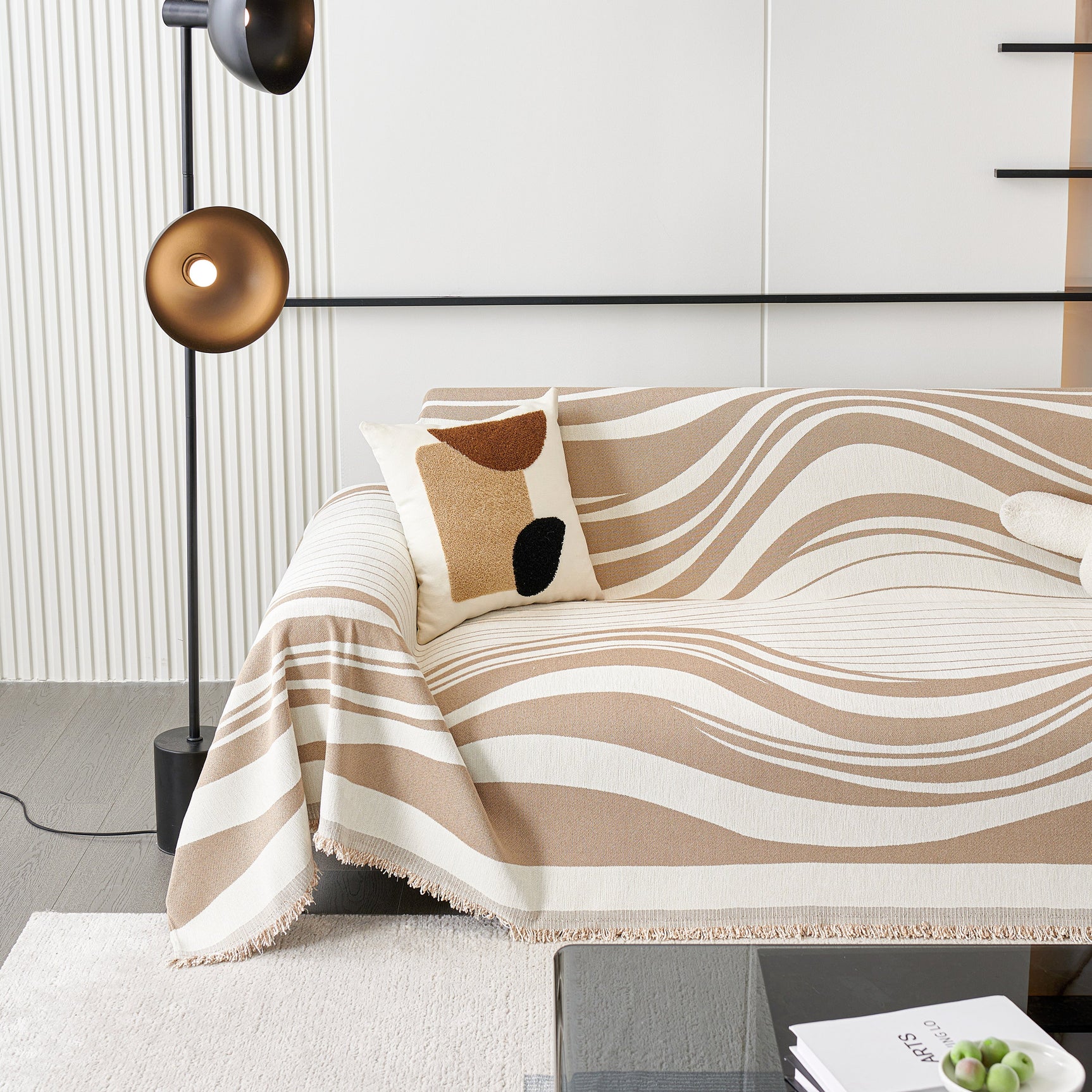 Soft Cozy Curved Throw Blankets for Couch, Sofa, Bed, Travel, Decorative Blankets for Women, Men, Kids Gift