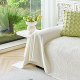 Embossed Leaf Pattern Sofa Cover Blanket for Couch, Soft Cooling Textured Couch Cover