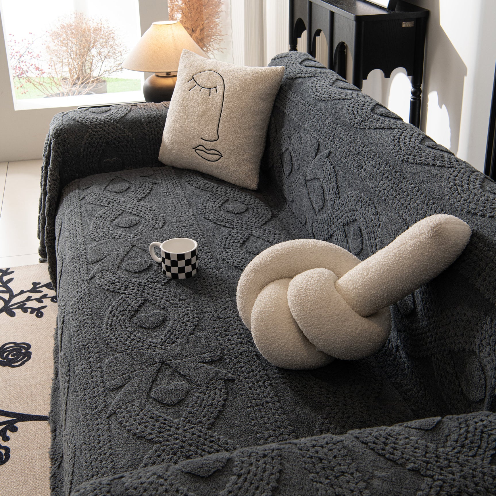 Soft Plush Fleece Throw Blanket for Couch Solid Cute Warm Couch Cover Blanket for Winter