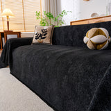 Cozy Textured Couch Protector with Fringe, Universal Soft Slipcover for Couch Sofa Bed