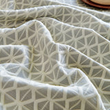 Fresh Geometric Sofa Throw Cover, Modern Textured Breathable Couch Protector Blanket