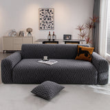 Modern Geometric Jacquard Sofa Slipcover, High Stretch 1-Piece Textured Couch Cover