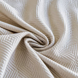Cooling Ice Silk Soft Sofa Cover Blanket, Woven Geometric Textured Modern Couch Cover