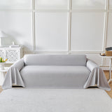 Cooling Ice Silk Soft Sofa Cover Blanket, Woven Geometric Textured Modern Couch Cover