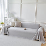 Cooling Ice Silk Soft Sofa Cover Blanket, Woven Geometric Textured Modern Couch Cover
