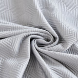 Cooling Ice Silk Soft Sofa Cover Blanket, Woven Geometric Textured Modern Couch Cover